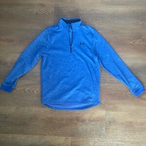 Under Armour Cold Gear Heathered Blue Fleece 1/4 Zip Pullover